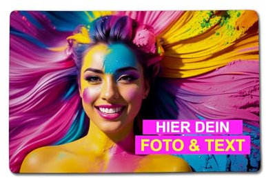 Kiwistar - Board 23,5x14cm - Whiteboard - selbst gestalten - Foto - Wunschtext - individuell bedruckt - Hartfaser - personalisiert - Geschenkidee - Dekoration - Hartfaser-Tafel