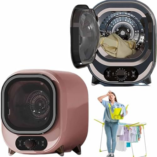 URJWAN Mini Centrifugadora, Capacidad De Carga De 0,8 Kg, Secadora PequeñA, Secadora De Condensador PortáTil, Secadora Ventilada De 5 Kg De Capacidad, para Ropa PequeñA,A-110V