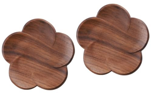 Amosfun 2 Piezas Alfombrilla Portavasos De Madera Posavasos De Té Portavasos Mantel De Madera Posavasos De Bambú