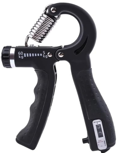 Fitness 5-60 kg greppstärkare tränare – justerbart handgrepp förstärkare med rostfritt stål fjäder för starka handleder, fingrar, underarm, händer