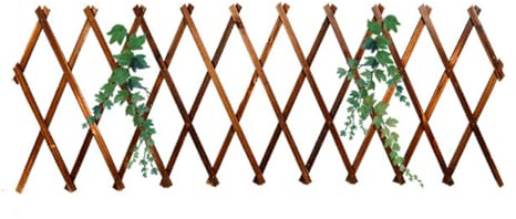Solid Wood Vertical Climbing Plant Trellis Indoor Outdoor Lattice Wall Mesh Decorative Shelf Classical Lattice Wooden Frame for Household Garden Potted Plants