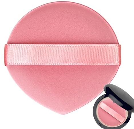 Puff for Powder | Soft Round Puff for Female Makeup | Foundation Sponge – Transportable Face Corrective for Loose Powder and Cosmetics