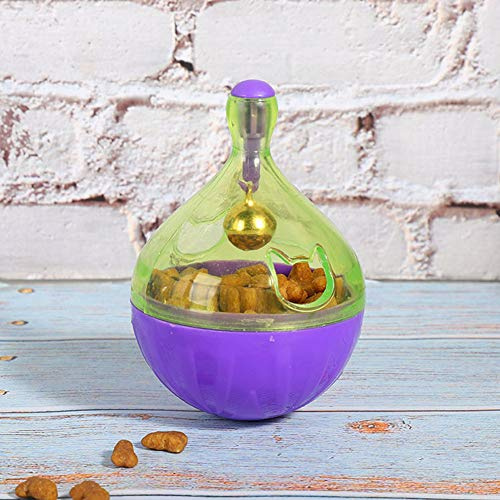 Tnfeeon Pelota de Juguete para Gatos, Juguete Dispensador de Golosinas Interactivo ABS, Bola de Alimentación Lenta para Gatos y Perros, Vaso Divertido con Fugas de Comida para Mascotas