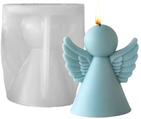 Hartsform för ängel - 7,4 cm silikongjutningsform, detaljerat figurformverktyg | Enkel frisättning flexibel matlagningsmall för tvål, choklad, ce