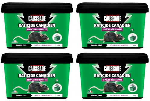 CAUSSADE Raticide Canadien Anti-Rats & Souris - 60 Blocs - 1200g
