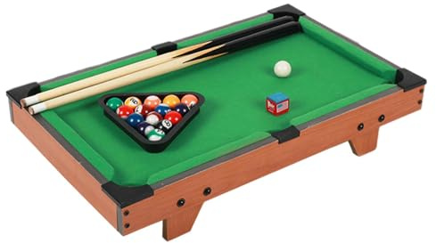AMSLSIU Tavolo da Biliardo Mini Premium con Tutti Gli Accessori necessari per attività serali di Gioco in Famiglia, 1 Set di Palle da Biliardo, Triangolo per