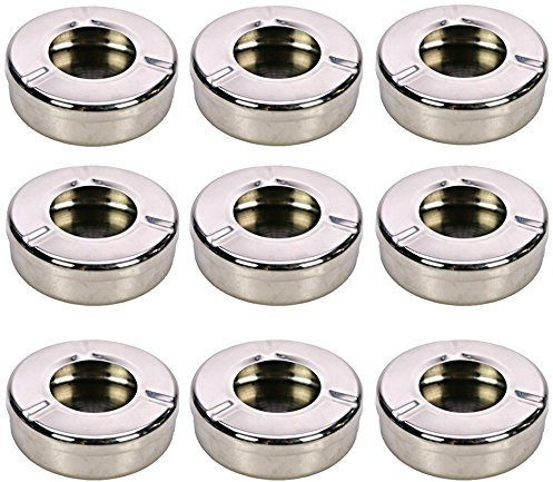 1 Edelstahl Aschenbecher Windaschenbecher Gastronomie