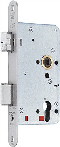 BKS Panikschloß, Automatikriegel, Dorn 55 mm, Entf.72 mm, Nuß 9 mm, DIN Links Stulp 20 x 235 mm, Fkt.E mit Wechsel, edelstahl, B 2126 0041
