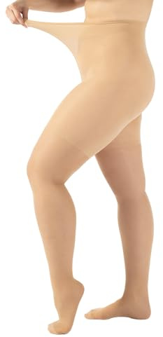CALZITALY Gepunktete Strumpfhose, Curvy Strumpfhose für Große Größen, Feine Strumpfhose, XL, XXL, 3XL, 4XL | 20 DEN | Made in Italy