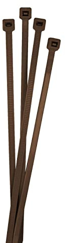Lumonic 100 Stück Kabelbinder Braun | 300 × 4,8mm | bis 22,2kg Zugfestigkeit | Nylon PA6.6 | Farbcodierung, Industriequalität | Kabelmanagement, Industrie, Werkstatt, Haushalt