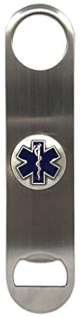 Stainless Steel Custom EMT EMS Bottle Opener – Heavy Duty Stainless Steel Flat Bottle Opener, Solid and Durable Beer Openers, 7 inch by Cigar Cutters by Jim