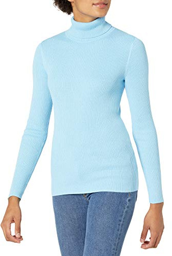 Amazon Essentials Mujer Jersey Entallado Ligero con Cuello Alto y Manga Larga
