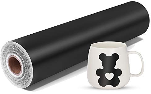 Prime Vinyl Black Permanent Vinyl Roll - 12 x 55 Ft-Black Self Adhesive Vinyl Roll for Silhouette Cameo, Decor Sticker, Cutting Machine, Craft Cutter Machine, Home Decal