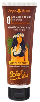 Soleil des Îles | Graisse à Traire au Monoï de Tahiti en Tube - Accélérateur de Bronzage - Sensation Peau Nue - Sans Paraben - Parfum des Iles– Fabriqué en France