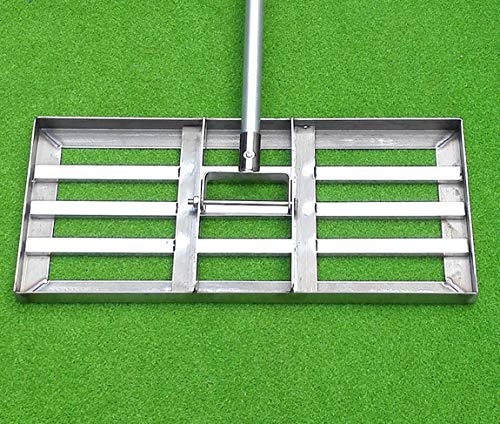 Rasenrechen, Golf Garden Grass Rasen Rechen, Level Move Drag Mop Aus Edelstahl, Hochleistungs-Rasen-Push-Levelawn-Werkzeug Mit Großer Kapazität Golfausrüstung, Rasenrichtmaschine Rasenwerkzeuge