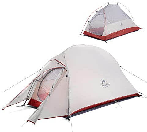 Naturehike Cloud Up 1 Mann Campingzelt Ultraleichtes Wasserdichtes Rucksackzelt 3-4 Saison Einfach Einrichtung Kuppelzelt Kleines Packungsgröße Campingzelt für Outdoor Camping Wandern