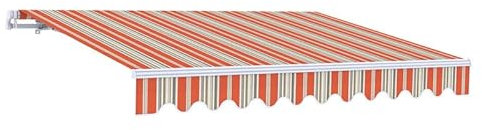 Leudus 4x3m Stabile Aluminium Manuelle Gelenkarmmarkise mit Kubel,Anti-UV und wasserabweisend SP1105(SPD031)