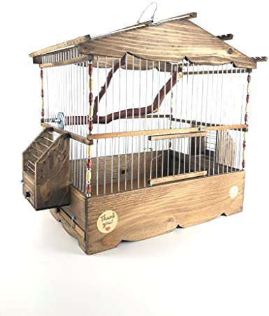 SUNESA Vogelvoliere vogelkäfige Hölzerner Käfig des vertikalen Daches hölzerner Hand gemacht Vogelhaus