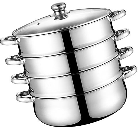 Angoily Steam Pot Cooker Stainless Steel Large Multifunctional Pot