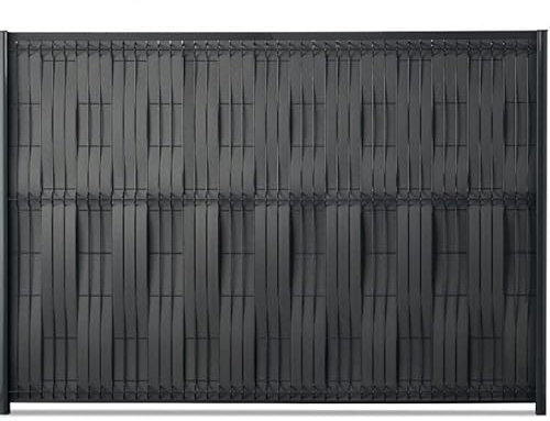 Easy Clôture Kit d'occultation Lattes Composite à tresser H1m73 x L 2m50 Maille 55 Gris Anthracite - pour Grillage Rigide - Clôture pour Jardin - Protection vis-à-vis intimité Brise-Vue