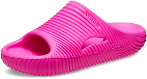 Crocs Mellow Recovery Slides, für Unisex-Erwachsene, Rosa Crush/Wellenstruktur, 33–34