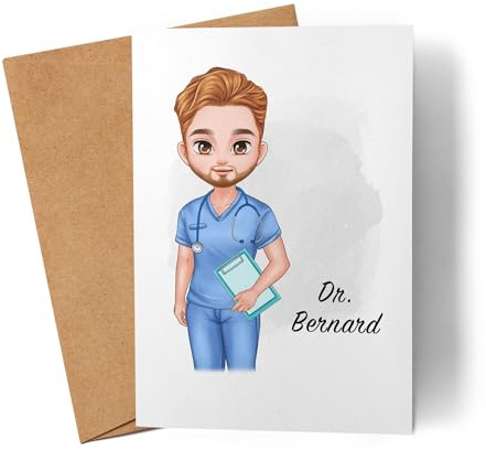 Kiddle-Design Personalisierte Krankenpfleger Karte | Grußkarte für Pfleger & Medizinisches Personal | Examen & Studium Glückwunsch Abschluss Dankeschön Geschenk