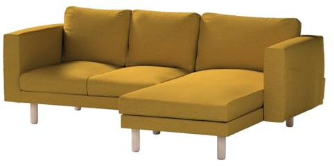 dekoria Ersatz für Bezug für Norsborg 3-Sitzer Sofa mit Recamiere Sofahusse passend für Modell Nikkala gelb