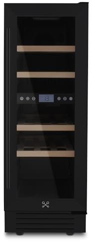 LES PETITS CHAMPS Vinoteca encastrable 17 botellas CAVCEDB17, 53L, Negro