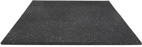TOPRUBBER Fallschutzplatte 100x100x2 cm Schwarz Gummiplatte Spielplatzmatte