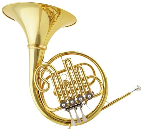 Anfänger Waldhorn Blasinstrument Waldhorn B-Tonalität Vierköpfiges Einzelhorn Übungsinstrument Gold(Gold)