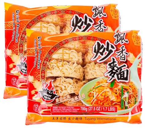 Tallarines Chow Mein de trigo para salteados y sopas 780 g 12 ovillos porciones fáciles textura suelta cocción rápida sin fritura previa sin conservantes ni colorantes