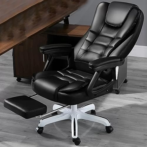 Beheizter Chefsessel mit Massagefunktion, ergonomischer Drehstuhl mit Fußstütze, Lendenkissen, ultimativer Komfort und Unterstützung