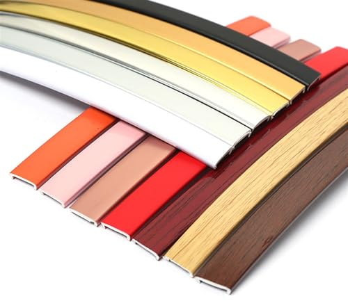 EYRMQWJPC Bande de calfeutrage Auto-adhésive, Bande de Chant en U 5 m, Bordure de placage autocollante en PVC, moulure de Finition autocollante, Bordure de Miroir Flexible(Red,7mm)