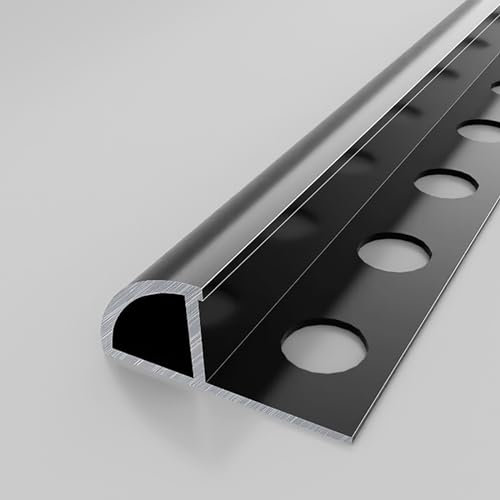 Raouoae Profilo Angolare Per Piastrelle 125cm, Striscia Terminale Anodizzata Per Bordi, Protezione Angoli E Rotaia Per Piastrelle, Profilo Angolare Per Bordi Di Ceramica, Finitura Per Piastrelle Resis