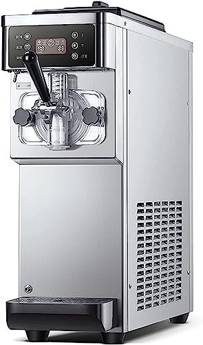 SaryEdge Macchina per Gelato Commerciale, gelatiera in Acciaio Inox da 12-16 l/h, gelatiera Soft da 1200 W con Display a LED e Pulizia Automatica, per ristoranti, pasticcerie, caffet(