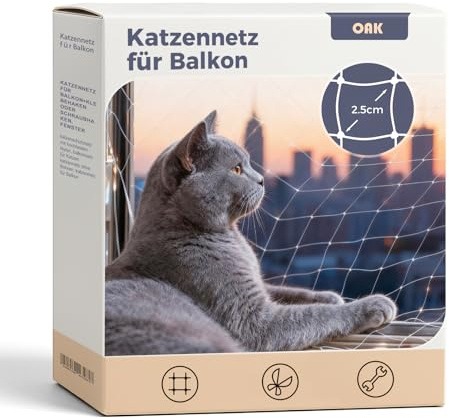Katt balkongnät, kattskyddsnät, stark motståndskraft nylon, anti-fågelnät, trädgårdsnät, fågelnät, fågelnät, anti-duva nätskydd (5 x 5 m/transparent, 5 x 5 m/transparent)