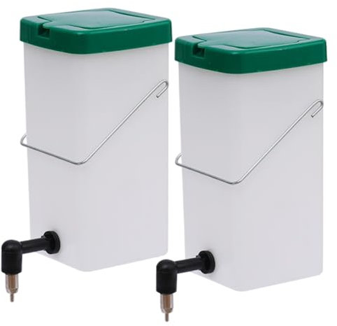 2Pcs Rabbit Water Bottle 1L Large Capacity Leakproof Small Animal Drinker with Stainless Steel Nipple for Small Pet Bunny Ferret Hamster Guinea Pig