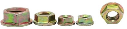 Nyloc-Muttern, 10 Stück M3 M4 M5 M6 M8 M10 Farbe Zink Kohlenstoffstahl Sechskantkopf gezähnte Spinlock-Flansch-Sicherungsmutter(M10)