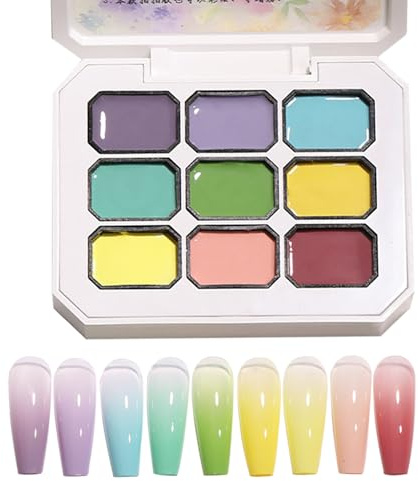 Vernice in gel per unghie - Gel per unghie colorato veloce e veloce asciutto - strumento per pallet per intaglio 3D Empestation stampaggio per le donne della famiglia del salone