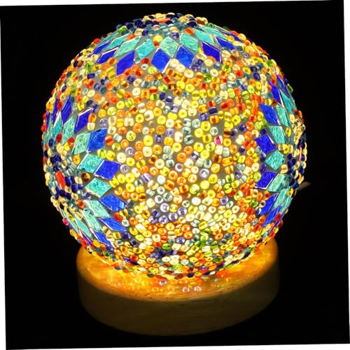 FIXOSHEE Bohemian Table Lamp Desk Lamp Turkish Bedside Lights for Bedroom Night Stylish Decorative Glass
