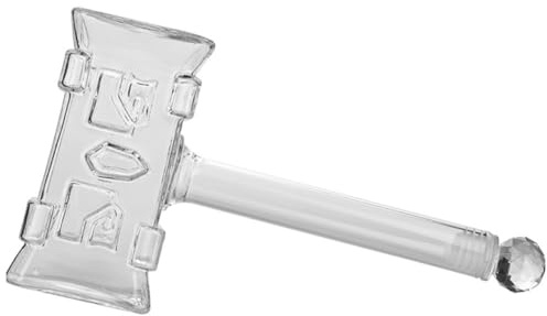 UKCOCO Distributeur De Vin En Verre 750 Ml Carafe à Whisky Transparente Forme De Marteau Design Créatif Aération Optimale Pour Amateurs De Vin Présent Original