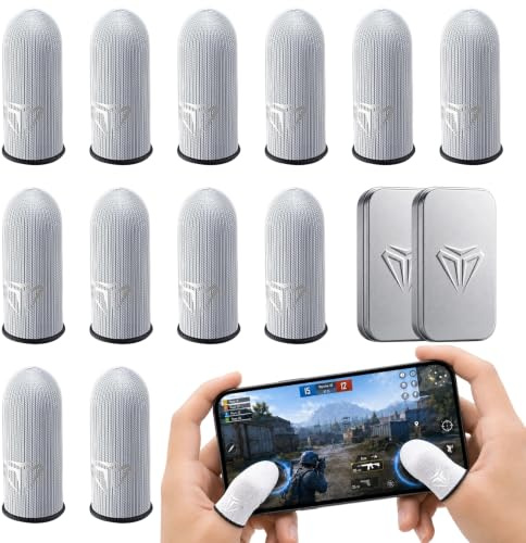GothicBride 12Pcs Gaming Finger Sleeves Elasthan Fasern Mobile Touchscreen