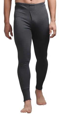 HEAT HOLDERS Mens 1 Pair SockShop Thermal Long Johns - Charcoal L