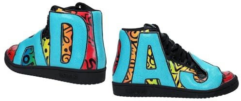adidas JS Letters Multicolor Schwarz Multicolor Leder Herren Sneakers Schuhe Jeremy Scott Neu