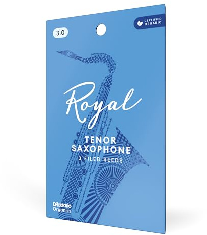 D'Addario Royal Tenorsaxophon Blätter Stärke 3, 3er-Pack | Royal Tenorsaxophonblätter bieten starke Rückenstruktur, gleichmäßige Ansprache, warmen Klang und Vielseitigkeit für Jazz un.