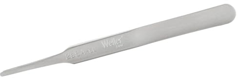 Weller Erem 2ASASL Precision Tweezers with Flat Rounded Tips for Gripping Components, 123 mm