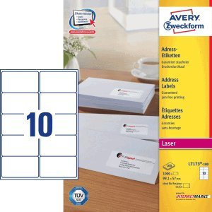 Avery Zweckform Adressetiketten 99,1x57,0mm VE=1000 Stück