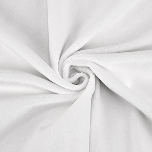 Kuschelweicher Microfaser Plüschstoff in vielen Farben - kullaloo SuperSoft SHORTY 1,5 mm Flor - weiß - Plüsch Meterware