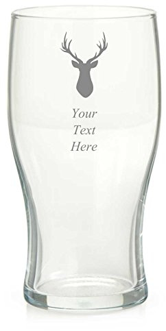 Personalised Engraved Stag Image Pint Glass