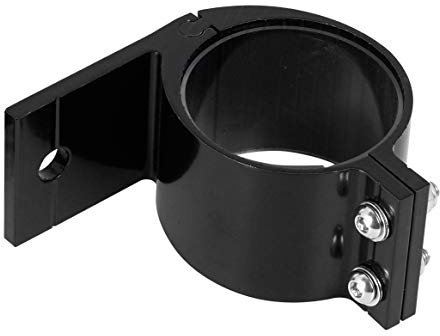 Universell matchande svart rörklämma i aluminium ø 63–63,5 mm för lamphängare, främre hängare, överrullningsbygel